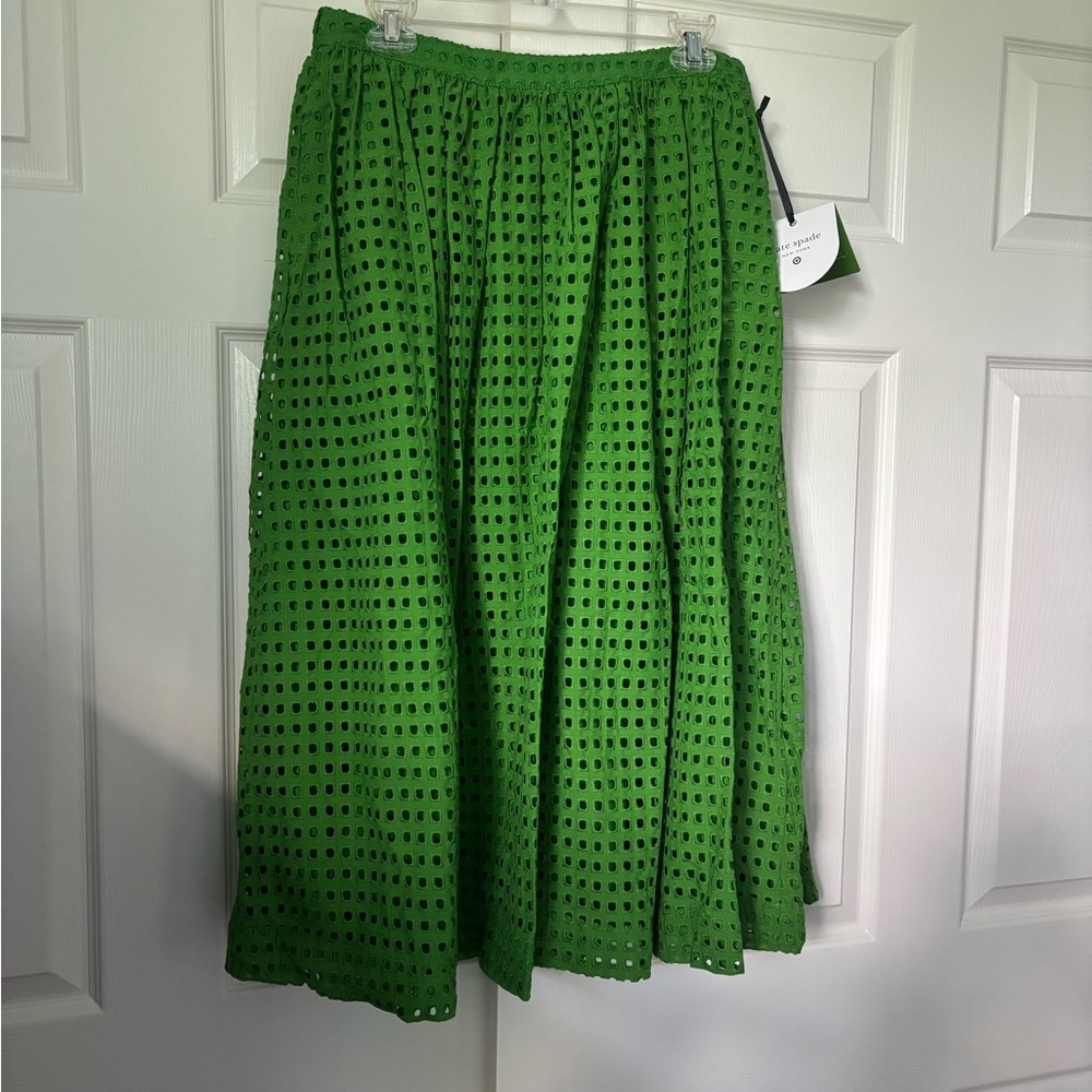 Kate Spade x Target Green Eyelet Midi Skirt